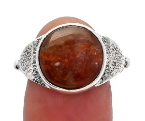 Red Moss Agate Ring size-8 SDR227215 R-1475, 12x12 mm