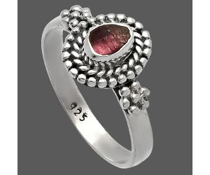 Pink Tourmaline Rough Ring size-9.5 SDR227221 R-1447, 4x6 mm