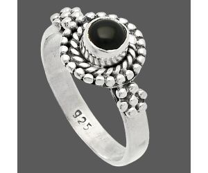 Black Onyx Ring size-6.5 SDR227242 R-1447, 5x5 mm