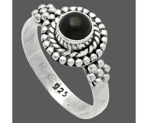 Black Onyx Ring size-6.5 SDR227244 R-1447, 5x5 mm