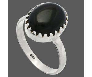 Black Onyx Ring size-7 SDR227275 R-1210, 10x12 mm