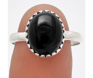Black Onyx Ring size-9 SDR227276 R-1210, 10x12 mm