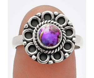 Copper Purple Turquoise Ring size-7.5 SDR227292 R-1256, 6x6 mm