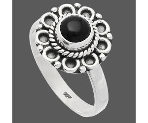 Black Onyx Ring size-7 SDR227313 R-1256, 6x6 mm