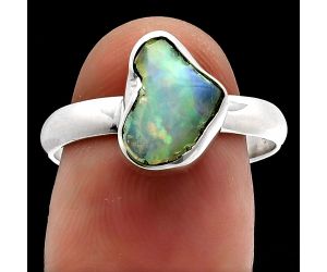 Ethiopian Opal Rough Ring size-8 SDR227331 R-1001, 8x11 mm