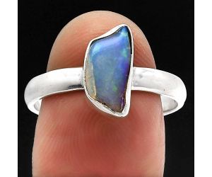 Ethiopian Opal Rough Ring size-9 SDR227332 R-1001, 5x11 mm