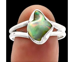Ethiopian Opal Rough Ring size-9 SDR227347 R-1001, 9x12 mm