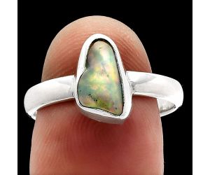 Ethiopian Opal Rough Ring size-8 SDR227359 R-1001, 6x11 mm