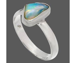 Ethiopian Opal Rough Ring size-9 SDR227364 R-1001, 7x10 mm