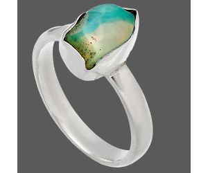 Ethiopian Opal Rough Ring size-7 SDR227369 R-1001, 7x11 mm