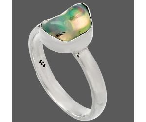 Ethiopian Opal Rough Ring size-8 SDR227370 R-1001, 7x10 mm