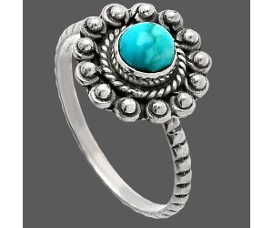 Sleeping Beauty Turquoise Ring size-8 SDR227373 R-1124, 5x5 mm