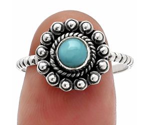 Sleeping Beauty Turquoise Ring size-9 SDR227376 R-1124, 5x5 mm