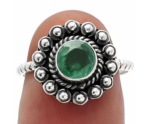 Lab Created Emerald Ring size-7 SDR227388 R-1124, 6x6 mm