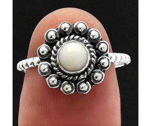 White Opal Ring size-7 SDR227396 R-1124, 5x5 mm