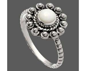 White Opal Ring size-7 SDR227396 R-1124, 5x5 mm