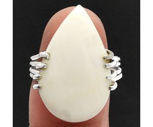White Opal Ring size-8 SDR227417 R-1259, 15x25 mm