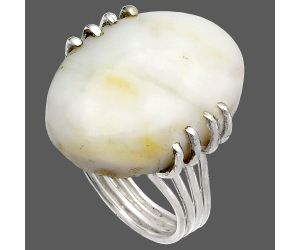 White Opal Ring size-8 SDR227418 R-1259, 17x22 mm