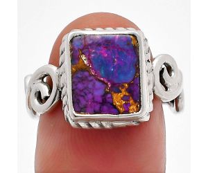 Copper Purple Turquoise Ring size-8.5 SDR227465 R-1652, 9x11 mm