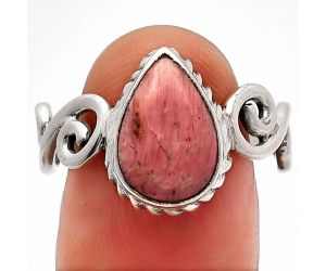 Pink Tulip Quartz Ring size-9.5 SDR227467 R-1652, 8x13 mm