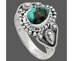 Lucky Charm Tibetan Turquoise Ring size-6.5 SDR227521 R-1300, 6x8 mm