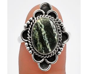 Natural Chrysotile Ring size-8 SDR227556 R-1229, 9x13 mm