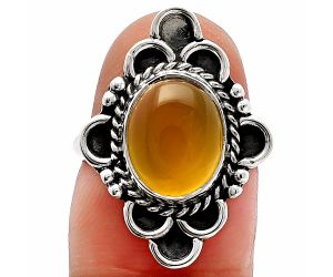 Yellow Onyx Ring size-6 SDR227589 R-1229, 9x11 mm