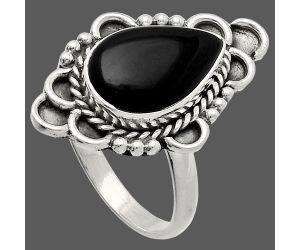 Black Onyx Ring size-8.5 SDR227590 R-1229, 9x14 mm