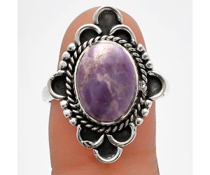 Lavender Jade Ring size-9 SDR227620 R-1229, 10x13 mm