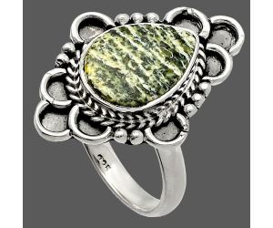 Natural Chrysotile Ring size-6 SDR227634 R-1229, 10x13 mm