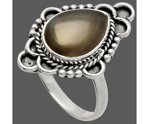 Gray Moonstone Ring size-9.5 SDR227635 R-1229, 10x14 mm