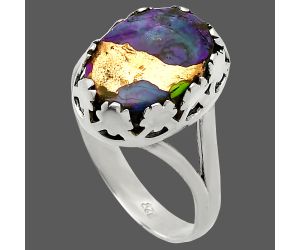 Copper Purple Turquoise Ring size-9.5 SDR227646 R-1576, 10x14 mm