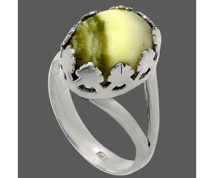 Natural Serpentine Ring size-7 SDR227655 R-1576, 10x14 mm