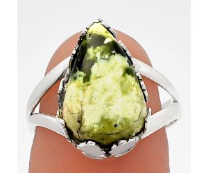 Chrome Chalcedony Ring size-7 SDR227659 R-1576, 10x16 mm
