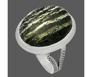 Natural Chrysotile Ring size-8 SDR227803 R-1008, 14x19 mm