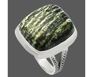 Natural Chrysotile Ring size-8 SDR227810 R-1008, 15x17 mm