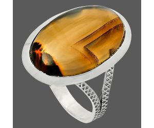Montana Agate Ring size-10 SDR227852 R-1005, 14x21 mm
