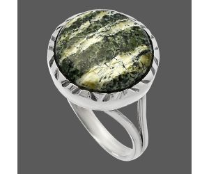 Natural Chrysotile Ring size-8 SDR227918 R-1074, 14x14 mm