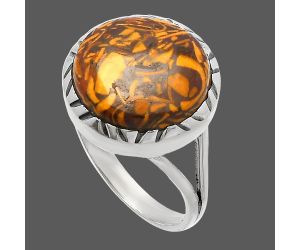 Coquina Fossil Jasper Ring size-7 SDR227950 R-1074, 13x13 mm