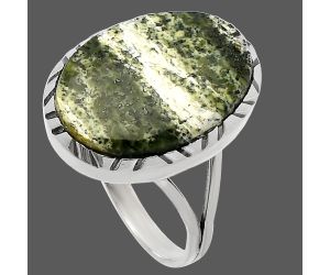 Natural Chrysotile Ring size-9 SDR227998 R-1074, 14x19 mm