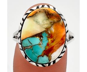 Spiny Oyster Turquoise Ring size-9 SDR228003 R-1074, 14x18 mm