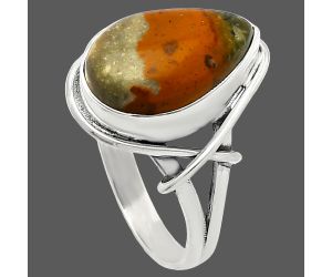 Rocky Butte Picture Jasper Ring size-8 SDR228023 R-1074, 10x15 mm