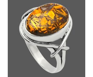 Coquina Fossil Jasper Ring size-8.5 SDR228042 R-1074, 10x15 mm