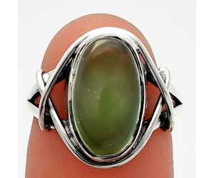 Nephrite Jade Ring size-6 SDR228099 R-1054, 8x14 mm