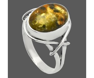 Chrome Chalcedony Ring size-8 SDR228129 R-1054, 10x13 mm