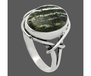 Natural Chrysotile Ring size-8.5 SDR228138 R-1054, 10x14 mm