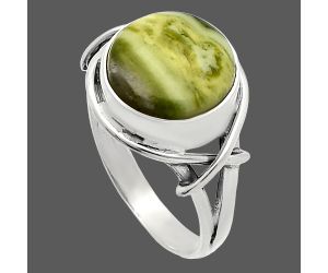 Natural Serpentine Ring size-8 SDR228150 R-1054, 11x11 mm
