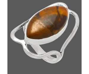 Outback Jasper Ring size-8 SDR228313 R-1246, 12x20 mm