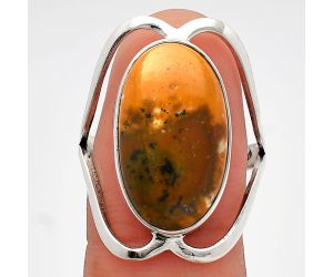 Honey Dendritic Opal Ring size-9 SDR228380 R-1246, 12x20 mm