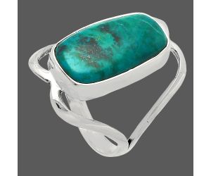 Azurite Chrysocolla Ring size-7 SDR228383 R-1246, 10x17 mm